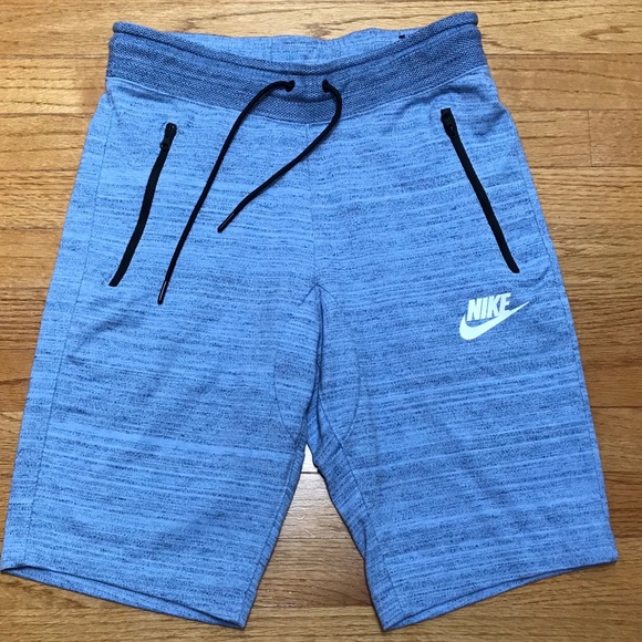 nike tech fleece shorts blue